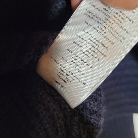 Michael Kors Grey Ribbed Cowl Neck Knit Sweater - Picture 11 of 11